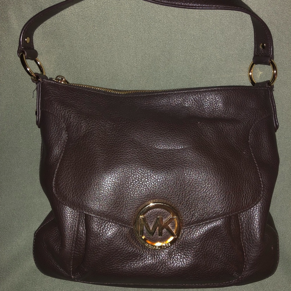 Michael Kors brown leather handbag
